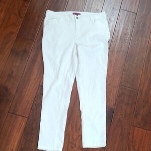 Jessica London White Textured Pants size 14